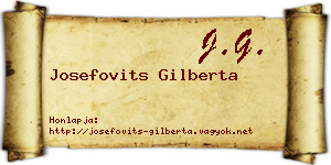 Josefovits Gilberta névjegykártya